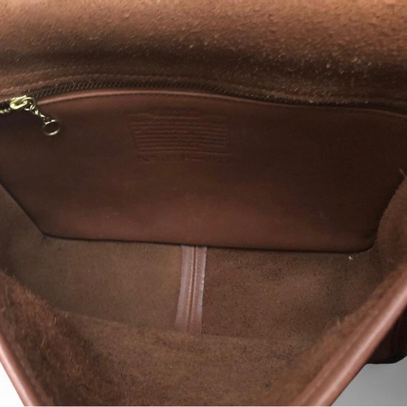 Vintage Authentic Leather Coach Willis Satchel Shoulder Bag #9927 Crossbody Tan - Picture 14 of 16